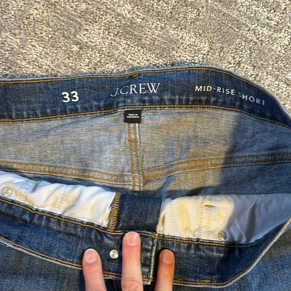 J.Crew Jean shorts size 33 mid rise - Picture 3 of 4